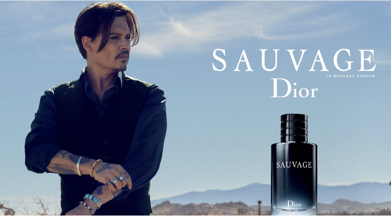 exemple de marketing d'influence avec Johnny Depp pour le parfum Dior Sauvage